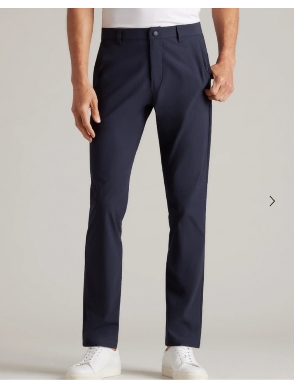 RHONE Commuter Pants Slim Fit Blue Indigo Print Flex Knit Men 32x30L $138